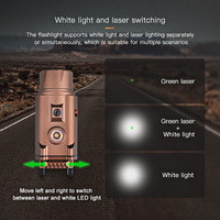 Lampe torche OCSHARK GL15pro haute luminosité 1500 lumens, laser vert LED combiné, charge magnétique, lumière blanche pour le sport nocturne