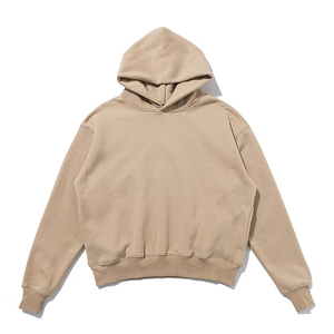 Sweat-shirt à capuche oversize unisexe, couleur unie, 100% coton molletonné, décontracté, pour l'automne, tricoté, manches longues, effet délavé, avec appliqué - Product Image 4