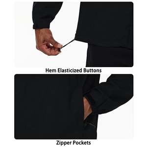 4 Way Stretch <b>Men</b> Windproof <b>Jacket</b> Technical Fabric Active Sport Coat Flexible Performance Athletic Outerwear Wear - Product Image 3