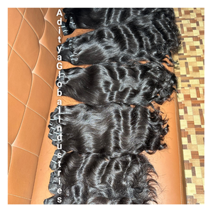 Extensiones de Cabello Humano Indio de Onda Natural de Alta Calidad Directamente de Fábrica, Paquete de Cabello de un Solo Donante - Product Image 1