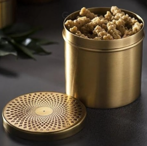 Luxury Brass <b>Storage</b> Tin Airtight <b>Kitchen</b> Container for Salt Sugar Spices Handmade Polish Finish Available at Low Price - Product Image 5