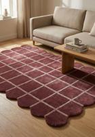 Luxuriöser Moderner Handgetufteter Wollteppich mit Rutschfester Baumwollunterlage, Geometrischem Muster und Dicker Florhöhe - Anpassbar für Wohnzimmer und Schlafzimmer