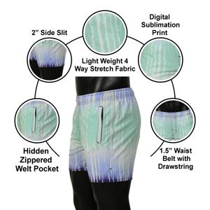 กางเกงขาสั้นผู้ชายสองข้างลึกมีกระเป๋าชายเสื้อครอปแบบธรรมดาสำหรับฤดูร้อนเป็นมิตรกับสิ่งแวดล้อมผ้าตาข่ายสวมใส่สบาย - Product Image 4