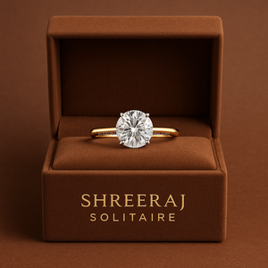 Bague de fiançailles en or massif 14 carats de luxe avec diamant moissanite taille brillant de 5 mm certifié IGI, bijoux halo pavé pour mariage et fête - Product Image 3