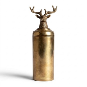 Indian Direct Supplier Vintage Brass Finish Cocktail Shaker with Floral <b>Engraving</b> Durable Metal Bar <b>Tool</b> for Cocktail Making - Product Image 4
