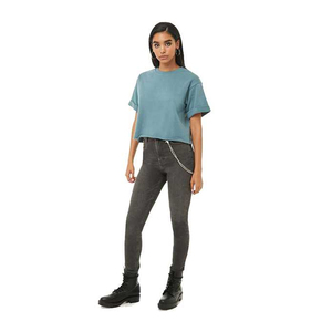 Camiseta Distressed de Algodón 100% de Alta Calidad para Mujer, Estilo Urbano, Transpirable y Ecológica, Venta al por Mayor Personalizada - Product Image 5