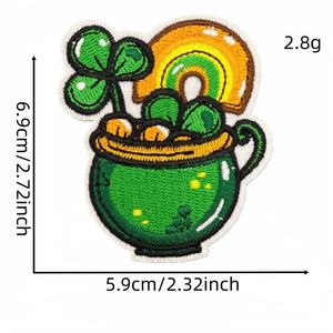 Écusson brodé personnalisé en tissu, logo d'usine, applique en chenille thermocollante pour vêtements, sacs, casquettes, chapeaux, articles vestimentaires - Product Image 4