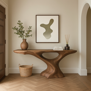 Mesa Consola Vintage, Mesa de Estilo Rústico con Tablero de Madera Maciza, Muebles Hechos a Mano, Mesa de Salón, Regalo de Inauguración - Product Image 6