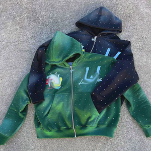 ROGELS Ensemble de survêtement rose à capuche pour femme, sweat-shirt et short streetwear avec appliques étoiles, manches longues, fermeture éclair sur le devant - Product Image 5