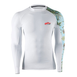 Offre Spéciale : Rashguard MMA Personnalisé, Simple, Uni, Respirant, avec Logo Imprimé, Élégant, en Spandex/Polyester, pour la Gym et le Fitness - Product Image 1