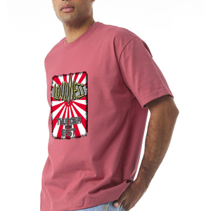 Camisetas Oversize de Corte Cuadrado para Hombre con Bajo sin Rematar, Logotipo Personalizado Impreso, Gráfico Hip Hop, Estilo Vintage Desgastado, 100% Algodón con Letras - Product Image 2