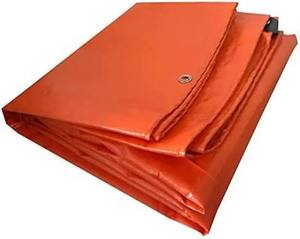 Factory 12ftx20ft <b>Heavy</b> Duty Woven Poly Tarp Construction Cold Weather Insulated Concrete Curing <b>Blanket</b> Tarpaulin Roll Industry - Product Image 5