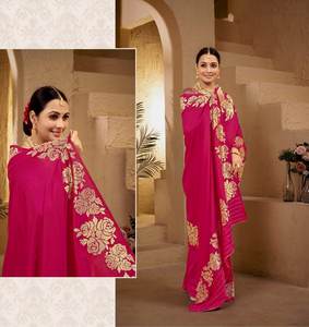 ผ้าไหมบาเนราสีพร้อมลายกุหลาบสวยงามที่ถักทออย่างประณีตทั้งขอบและพัลลู สำหรับงานแต่งงาน ราคาขายส่ง - Product Image 2