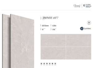 กระเบื้องพอร์ซเลนลายหินอ่อนเกรดพรีเมียม เงา ขนาด 800x1600 1200x1800 750x1500 มม. แผ่นใหญ่ สำหรับโครงการระดับไฮเอนด์ - Product Image 5