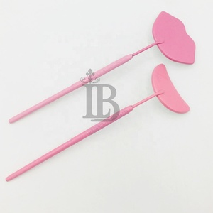 Nuevos Espejos para Pestañas y Labios Rosados, Espejos de Media Luna de Acero Inoxidable, Espejos de Última Tendencia para Extensión de Pestañas y Labios, Ofertas con Logotipo - Product Image 1