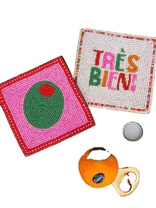 CRYSTAL CRAFT Adorable Posavasos Clásico de Cuentas de Vidrio Azul Marino con Diseño de Ojo Turco de 5mm, Accesorios de Cocina Ecológicos con Descuento - Product Image 4