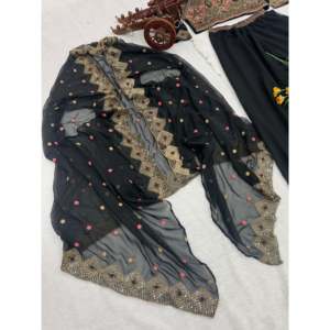 Ropa de fiesta de diseñador para mujer Choli-Plazzo y hermoso conjunto de Koti - Product Image 6