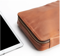 Funda de Piel Sintética para Portátil con Correas Elásticas y Múltiples Compartimentos - Bolsa Organizadora Multifuncional para Portátil - Solo Funda