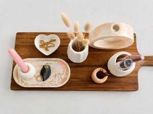 Plateaux de service avec poignées, plateau décoratif en résine, plusieurs couleurs et formes - Product Image 2