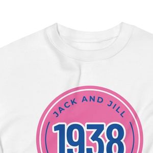 Sudadera Casual Rosa de Cuello Redondo Jack and Jill con Diseño de Círculo Azul 1938, Manga Larga, Suave, Venta al Por Mayor - Product Image 3