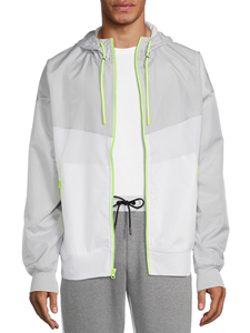 <b>Grey</b> Neon Zip Up Windbreaker <b>Jacket</b> | Reflective Hooded <b>Jacket</b> | <b>Waterproof</b> Streetwear Outerwear |OEM Private Label Manufacturer - Product Image 4