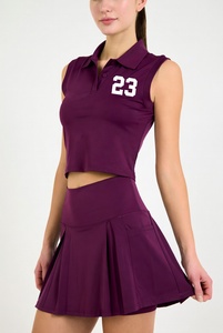 ชุดเทนนิสผู้หญิงขายดีประจำปี 2025 รุ่นใหม่ล่าสุด ลายดอกไม้ ชุดแขนกุด กระโปรงกีฬา ชุดเทนนิส สวมใส่ง่าย - Product Image 6