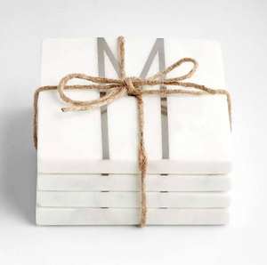 Posavasos de mármol natural de lujo para mesas de café con acabado de alta gama y capa inferior protectora - Product Image 4