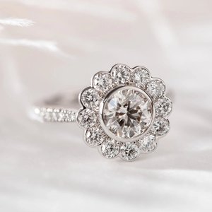 <b>Adjustable</b> 925 Sterling Silver Gold Lab Grown Diamond <b>Ring</b> Elegant Timeless Statement Jewelry Brilliant Stone Setting - Product Image 3