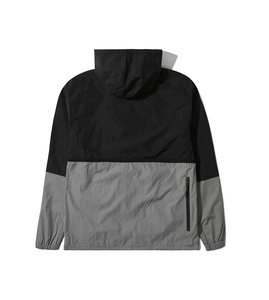 High Quality Sportswear Nylon Athletic Pullover Windproof Color <b>Block</b> Breathable Lightweight Anorak Jacket - Product Image 2