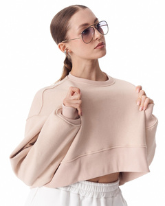 Sudadera Corta Oversize de Moda para Mujer, Suave y Cómoda, de Manga Larga, Estilo Casual Urbano - Product Image 4