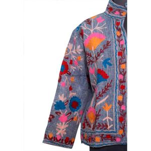 New Trending Handmade Suzani Embroidery TNT <b>Jacket</b> for Women Breathable Cotton Unisex Coat Ethnic <b>Short</b> <b>Jacket</b> for women Gifts - Product Image 3