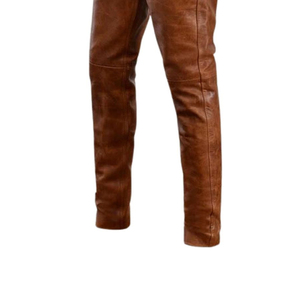 Pantalones de Cuero para Hombre, Última Moda, Transpirables y Elegantes, de la Mejor Calidad a Bajo Precio, Corte Recto en Oferta - Product Image 5