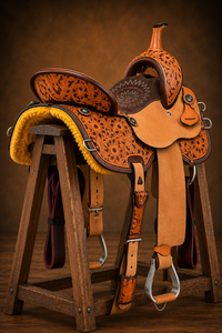 Almohadilla de Montura Western Personalizada para Salto |   Manta de Cuero Premium para Silla de Montar |   Transpirable y Absorbente de Impactos para Trail, Ranch y Rodeo - Product Image 2