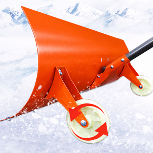 Pousse-neige robuste de 50 pouces avec roues, manche réglable, pelle à neige en acier, outil de déneigement commercial pour allée, ODGWTO003 - Product Image 5