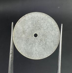 Cadran de montre en quartz blanc naturel 34 mm, épaisseur 1 mm, coupe plate polie, A K Gems GMC-1544W, trou central 2 mm, accessoires de montre - Product Image 5