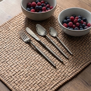 Silver Plated Cutlery Set Minimalist Design <b>Mirror</b> Finish Long Handle Durable Metal Fork Spoon Wedding Tableware - Product Image 3