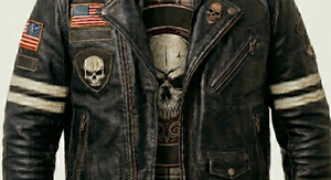 Men Silk Screen Printed 500g Washed Stand Collar Zip-Up Vintage <b>Motorcycle</b> <b>Jacket</b> Racing Wear <b>Summer</b> Winter Spring - Product Image 4