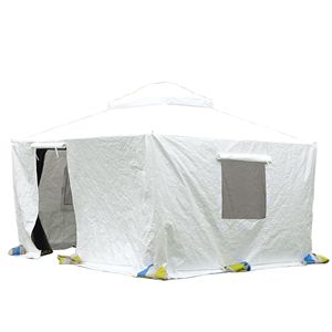 Copertura per Gazebo 12x12 con Tetto Rigido, Copertura Universale Invernale per Esterni con Pareti Laterali e Finestre a Rete, Tenda Impermeabile per Tutte le Stagioni e Pergola - Product Image 2