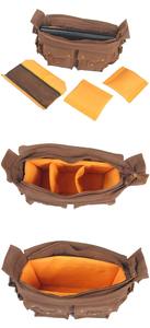 Sac à bandoulière professionnel en cuir et toile robuste pour appareil photo reflex numérique, étui de voyage étanche et antichoc avec fermeture éclair, vente en gros, haute qualité - Product Image 2