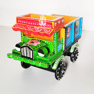 รถบรรทุกไม้เพ้นท์ลายด้วยมือ ผลิตในอินเดีย สินค้าแฟชั่นในกลุ่มงานหัตถกรรม - Product Image 3