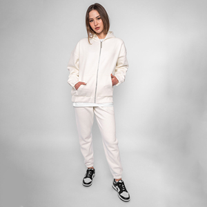 Sweat à capuche zippé pour femme, intérieur polaire, fermeture éclair intégrale sur le devant, capuche réglable, manches longues, poches avant, coupe décontractée, tenue décontractée pour tous les jours - Product Image 3