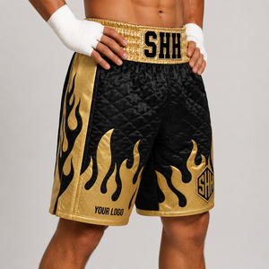 Shorts de combat MMA unisexes à séchage rapide, extensibles, imprimés numériquement, 100% polyester, tissu 160g, vêtements de sport pour boxe et Muay Thai - Product Image 4