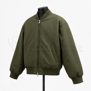 Blouson Bomber Personnalisé OEM, Fabricant Grossiste, Blouson Aviateur Homme Oversize Zippé, Veste Streetwear, Logo Personnalisé - Product Image 3