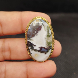 Lot en gros de pendentifs et breloques ovales en agate d'arbre 100% naturelle, faits à la main, de haute qualité, avec rainures, au meilleur prix - Product Image 1