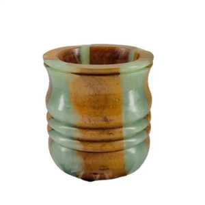 Chinese Style Pink Marble Incense Burner With Metal Insert Aromatherapy <b>Diffuser</b> For Home Use - Product Image 2
