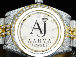Diamond Inlay <b>Mechanical</b> <b>Watch</b> Stainless Steel Two-Tone Bracelet Sapphire Crystal Dial Jewelry Style Unisex Adult Daily Wear - Product Image 6