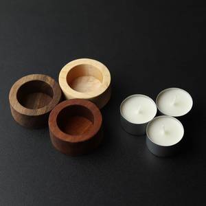 Portavelas Tallado a Mano con Luz LED - Varios Tipos de Madera: Decoración Rústica Navideña - Product Image 6