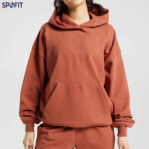 Sweat-shirts à manches longues surdimensionnés respirants de haute qualité, logo personnalisé, taille plus, sweat-shirt maxi à volants uni pour femmes, automne - Product Image 6
