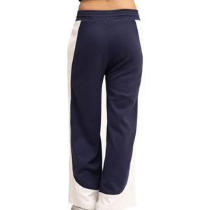 Women's Navy Blue and White Color Block <b>Wide</b> <b>Leg</b> Sweatpants Elastic Waist Casual <b>Lounge</b> <b>Pants</b> Relaxed Soft Comfortable - Product Image 6