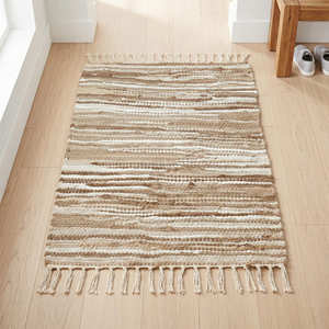 8' x 10' Southwestern Recycled Cotton Area <b>Rug</b> for Living Room Bohemian <b>Rustic</b> & Global Style Interiors - Product Image 2